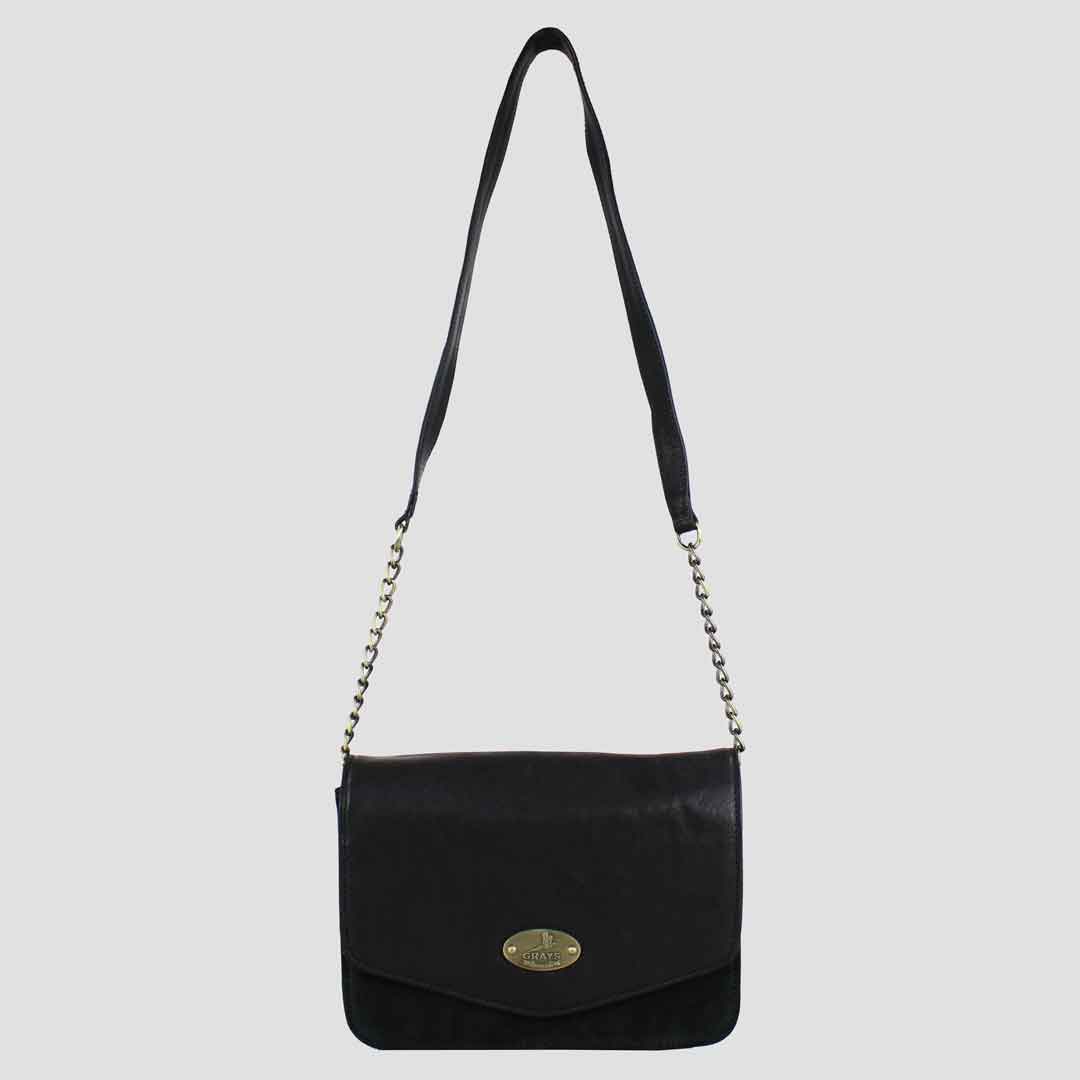 Emma Evening Bag Black And Suede