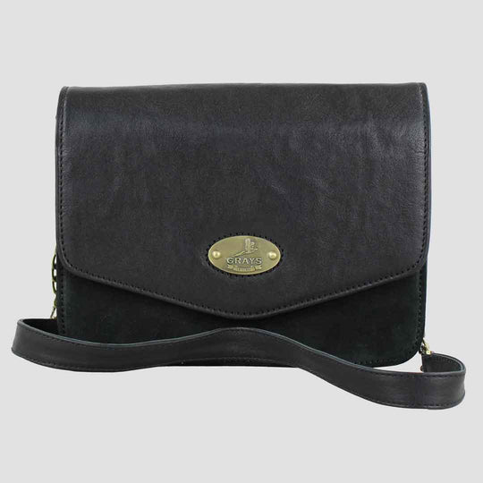 Emma Evening Bag Black And Suede