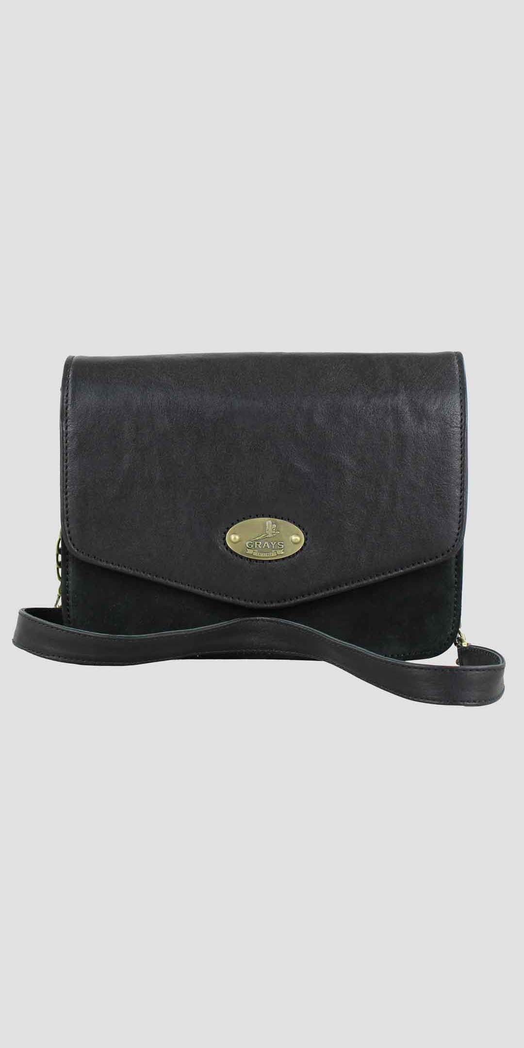 Emma Evening Bag Black And Suede