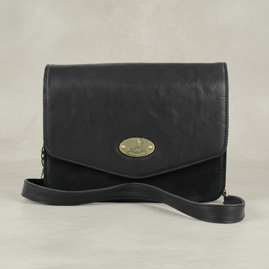 Emma Evening Bag Black And Suede