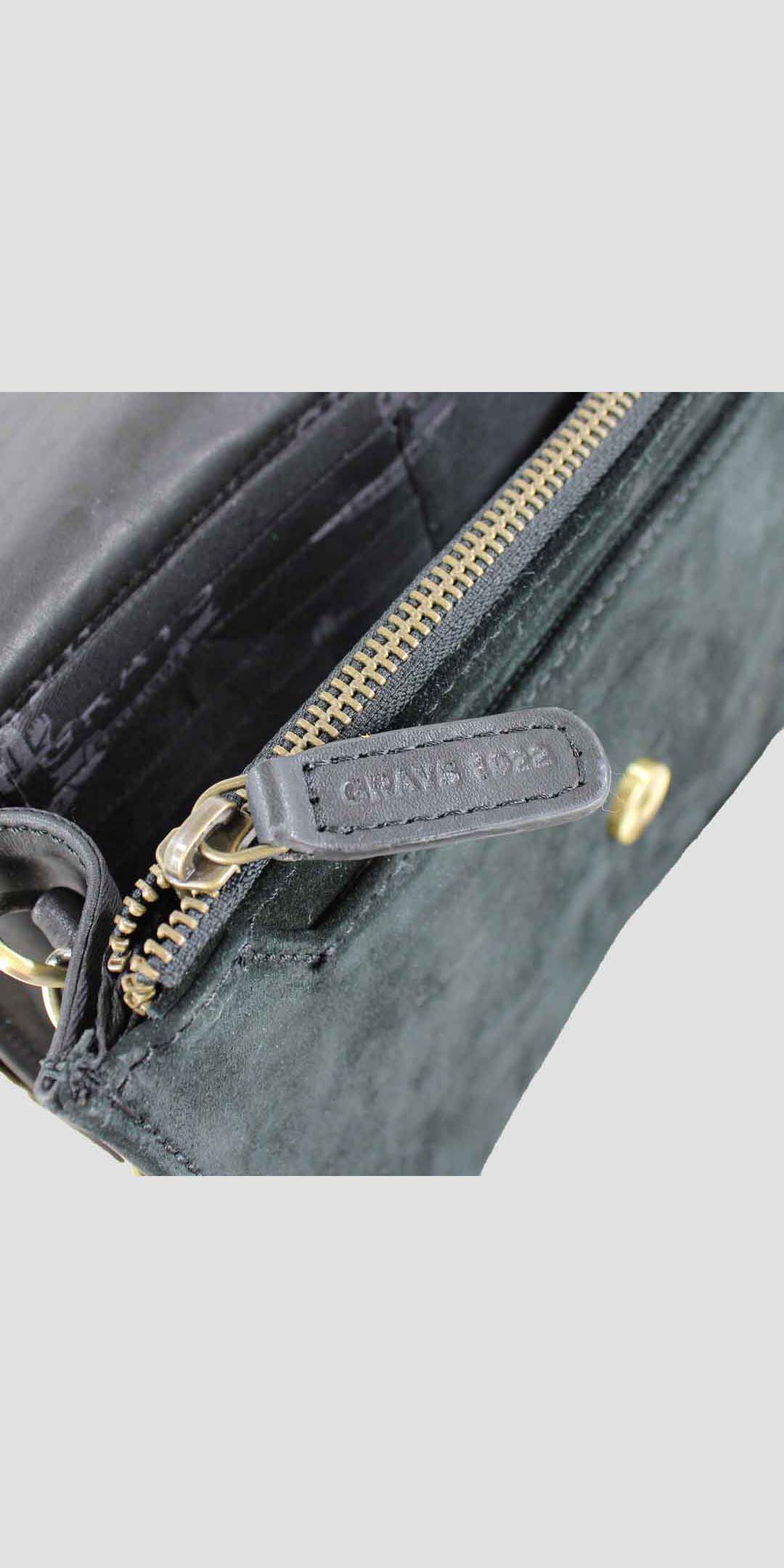 Emma Evening Bag Black And Suede