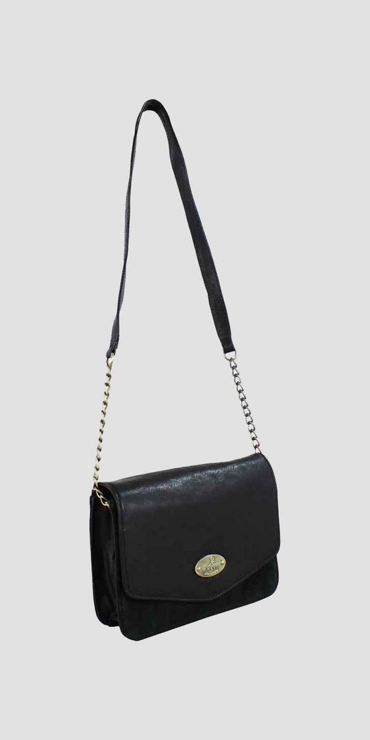 Emma Evening Bag Black And Suede