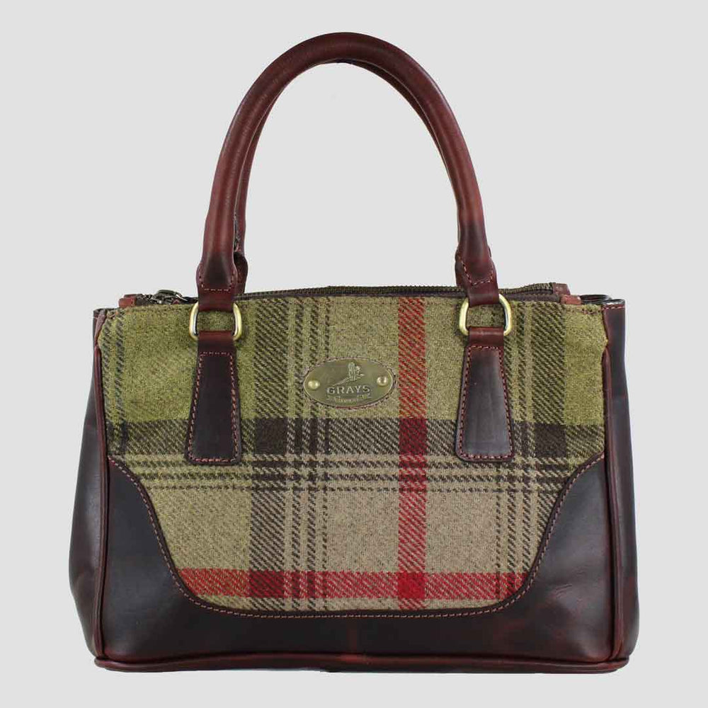 Jodie Handbag Brown and Hunter Tweed