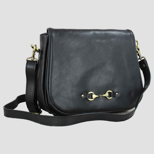 Lucy Snaffle Saddle Bag Black