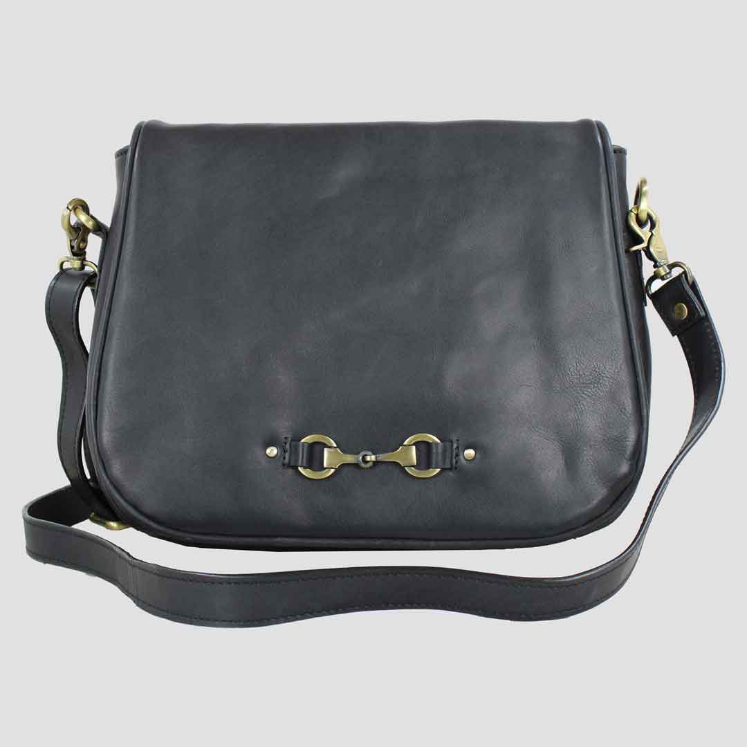 Lucy Snaffle Saddle Bag Black