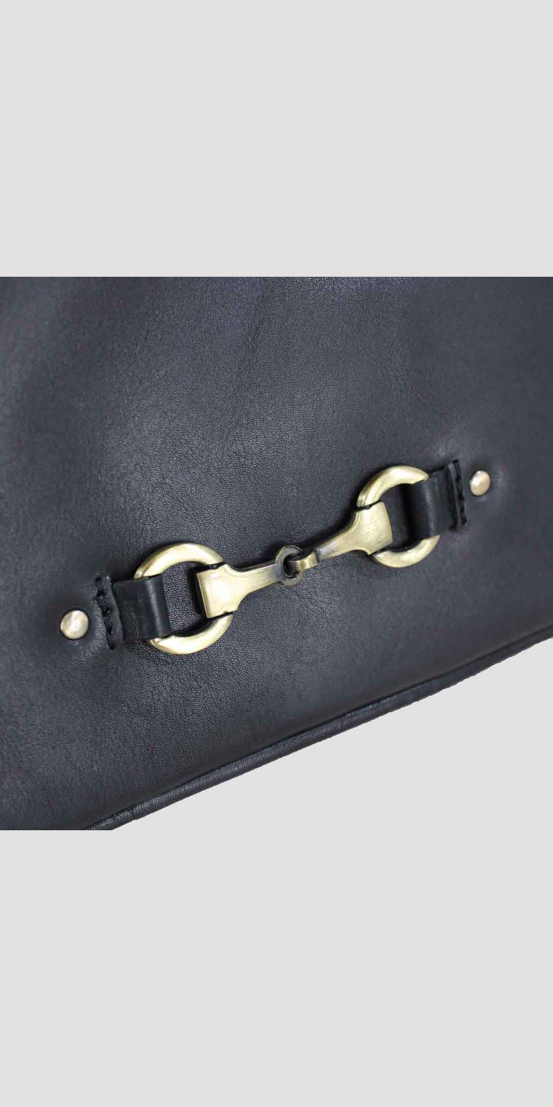 Lucy Snaffle Saddle Bag Black