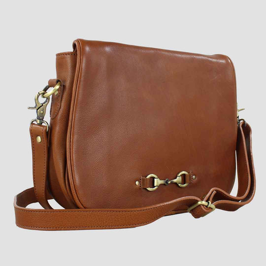 Lucy Snaffle Saddle Bag Tan