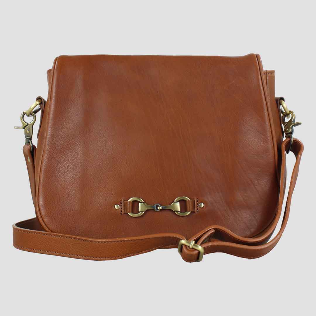 Lucy Snaffle Saddle Bag Tan