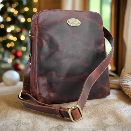 Edingale Shoulder Leather Bag Brown