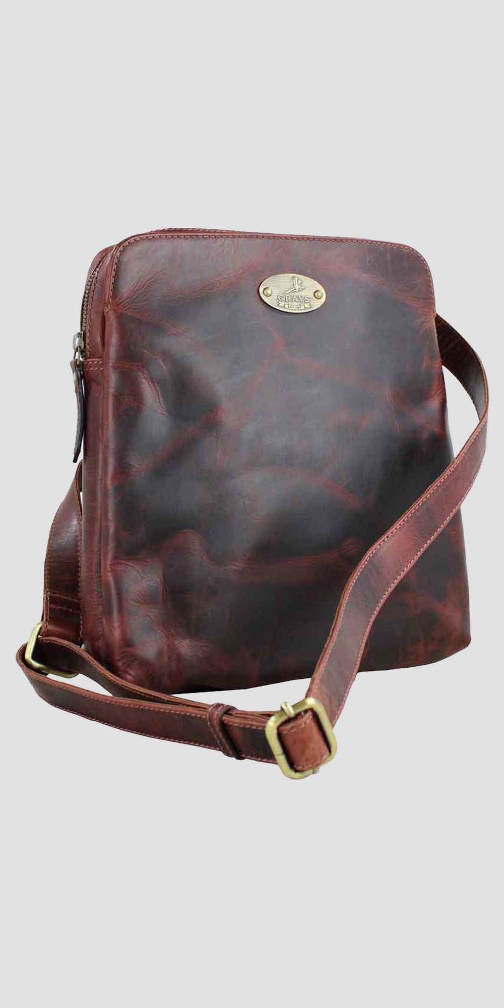 Edingale Shoulder Leather Bag Brown