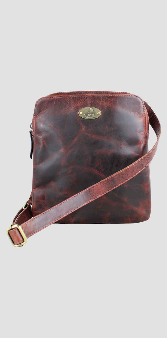 Edingale Shoulder Leather Bag Brown