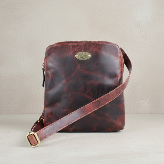 Edingale Shoulder Leather Bag Brown