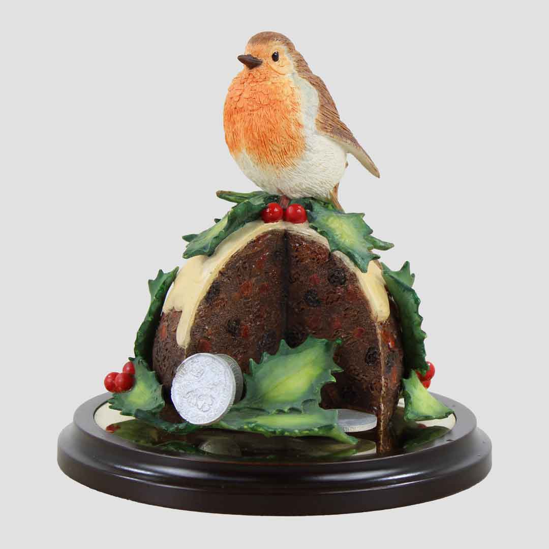 Robin On Christmas Pudding