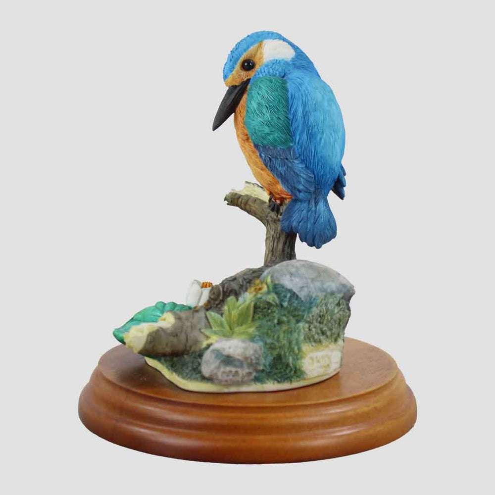 Kingfisher On Branch With Lili Pad Border Fine Arts