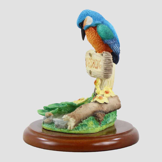 Kingfisher On No Fishing Sign Border Fine Arts