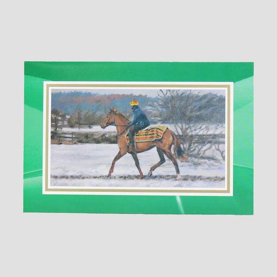 Racing Greeting Card Winter Rug