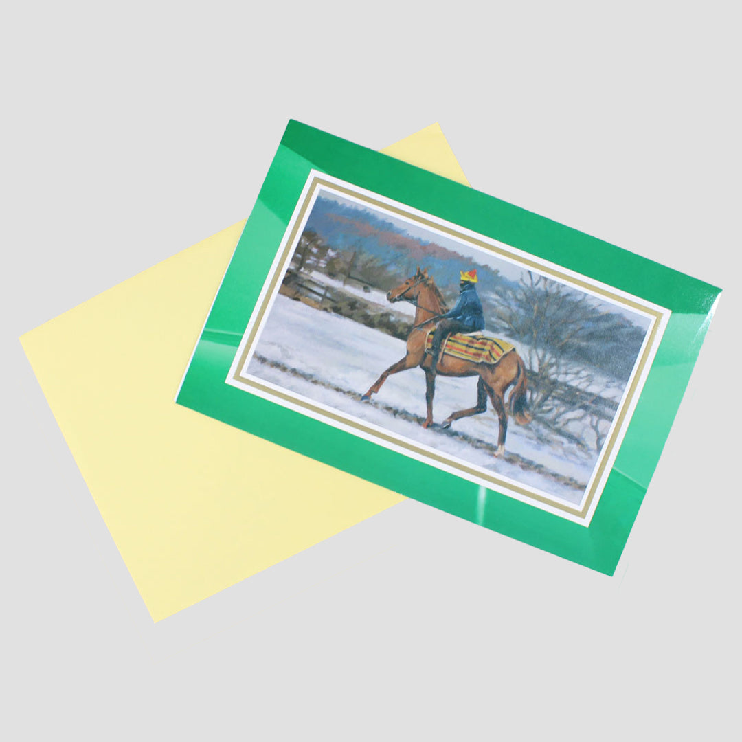 Racing Greeting Card Winter Rug