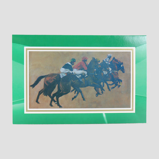 Racing Greeting Card Four Jockeys