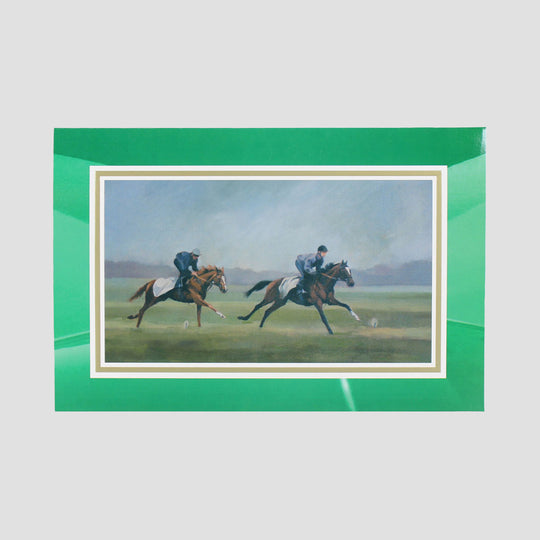 Racing Greeting Card Flat Out