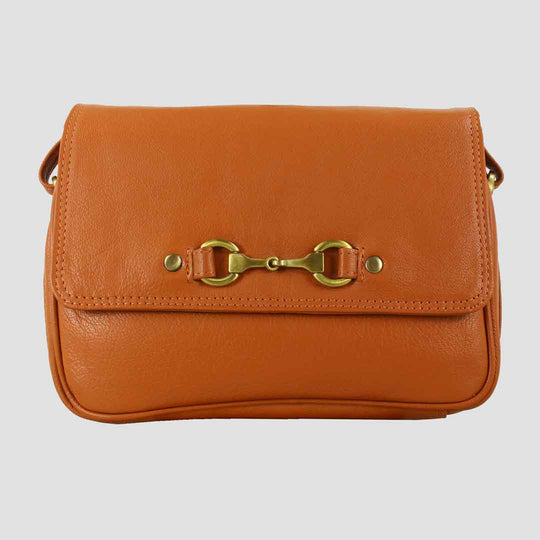 Isla Shoulder Bag with Snaffle in Tan