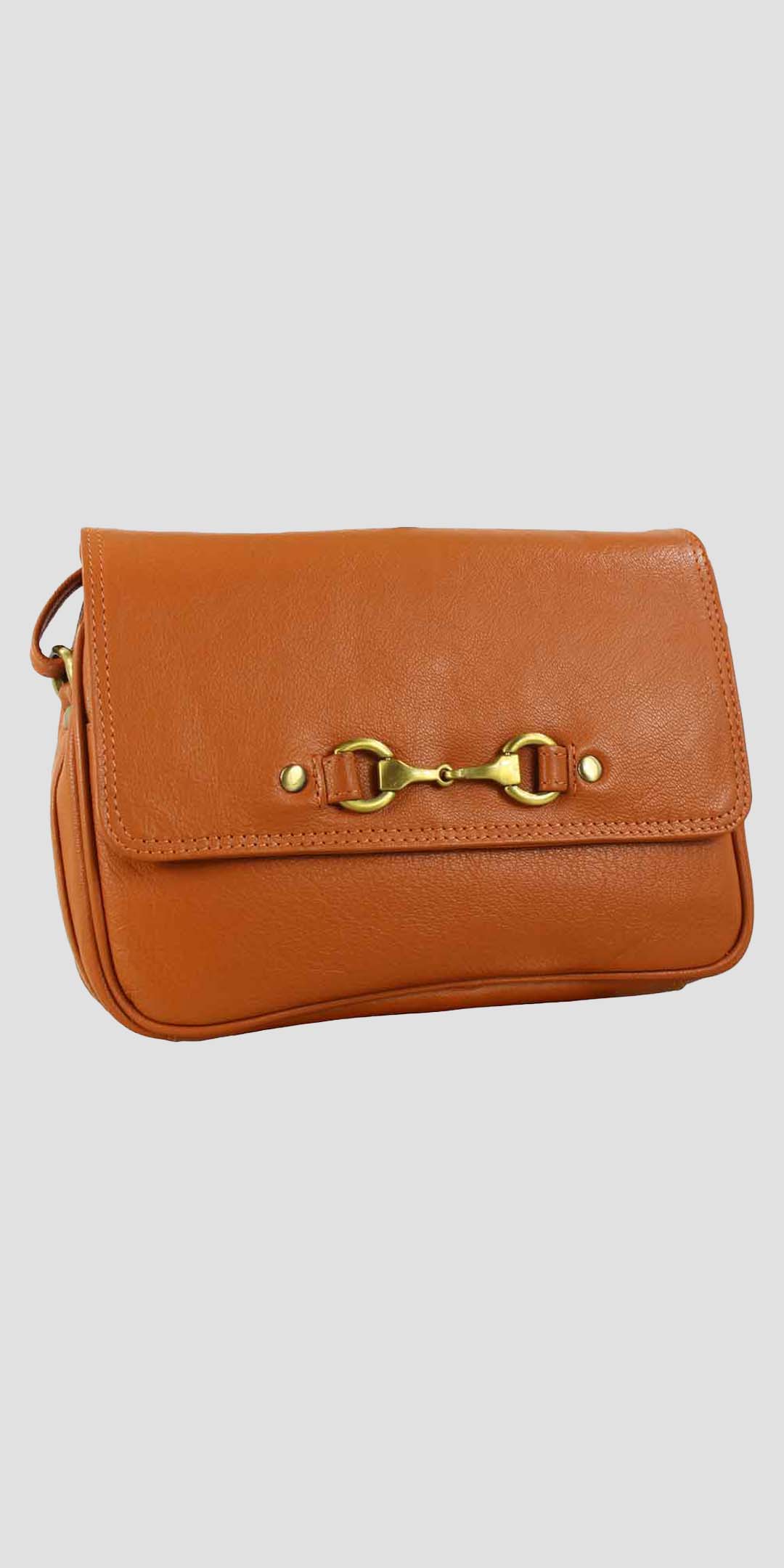 Isla Shoulder Bag with Snaffle in Tan