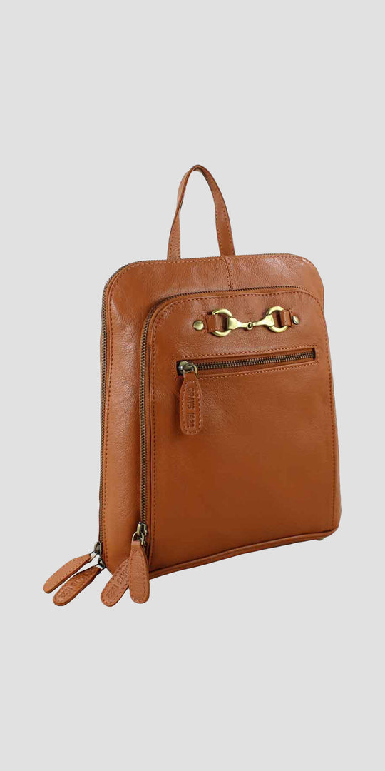 Edith Rucksack with Snaffle in Tan