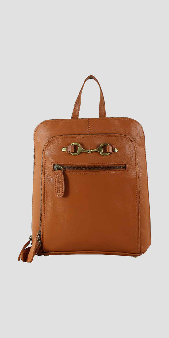 Edith Rucksack with Snaffle in Tan