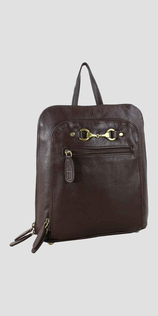 Edith Rucksack with Snaffle in Brown