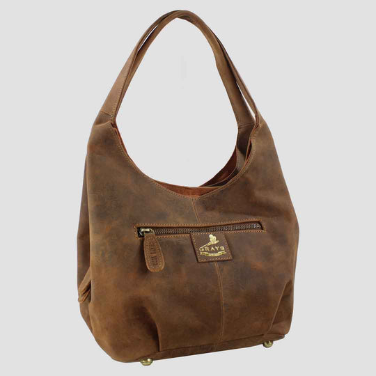 Grace Slouchy Snaffle Handbag in Hunter