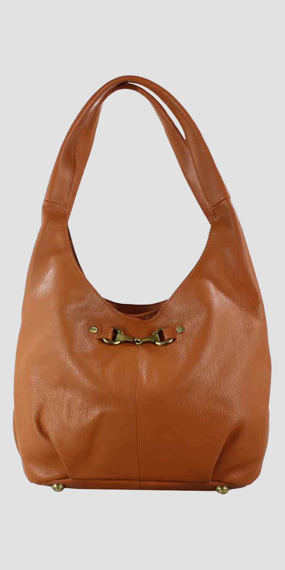 Grace Slouchy Snaffle Handbag in Tan