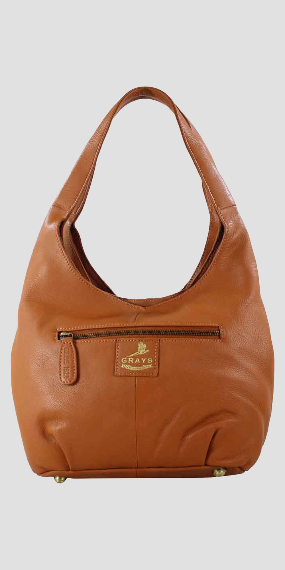 Grace Slouchy Snaffle Handbag in Tan