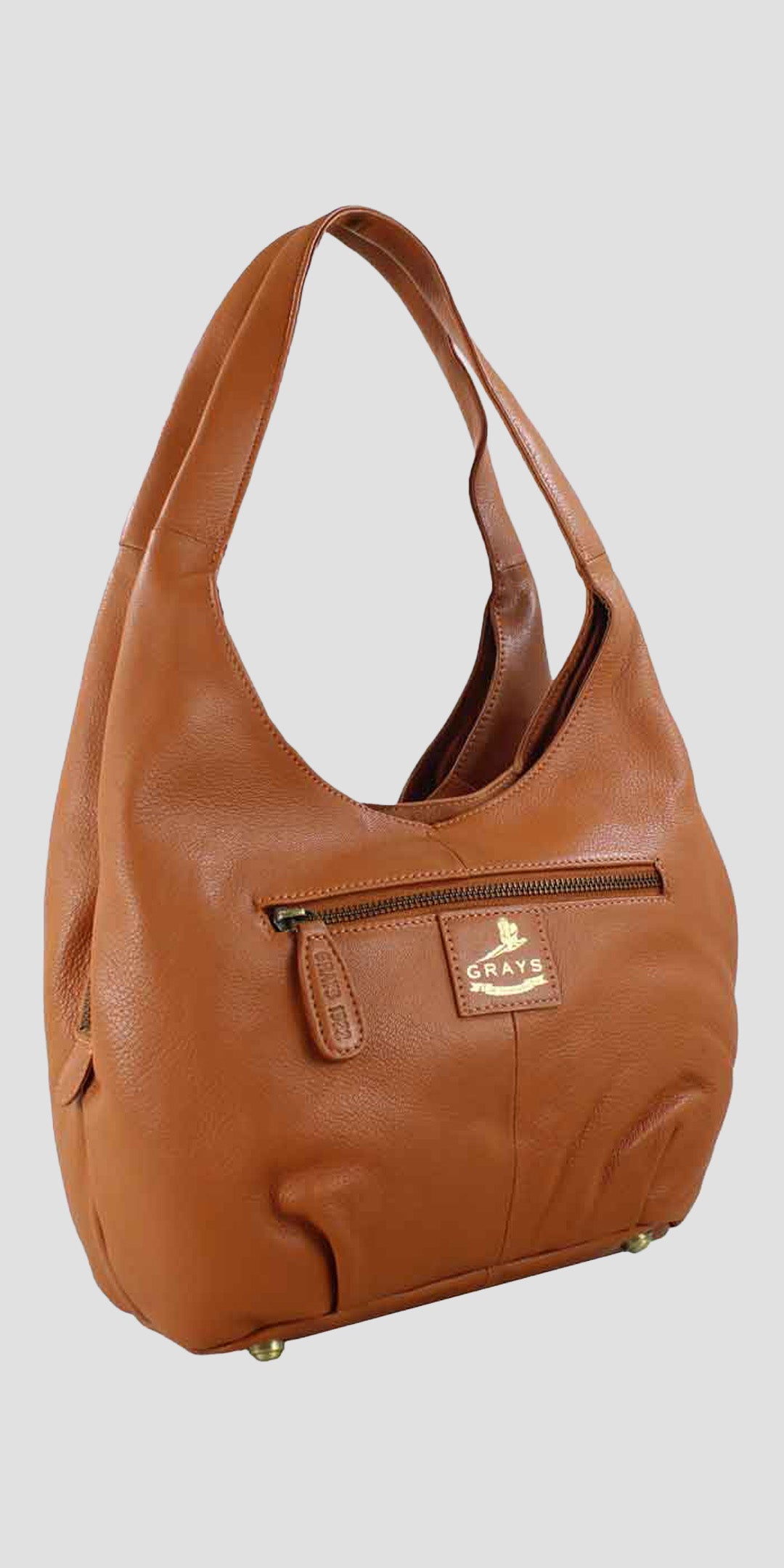 Grace Slouchy Snaffle Handbag in Tan