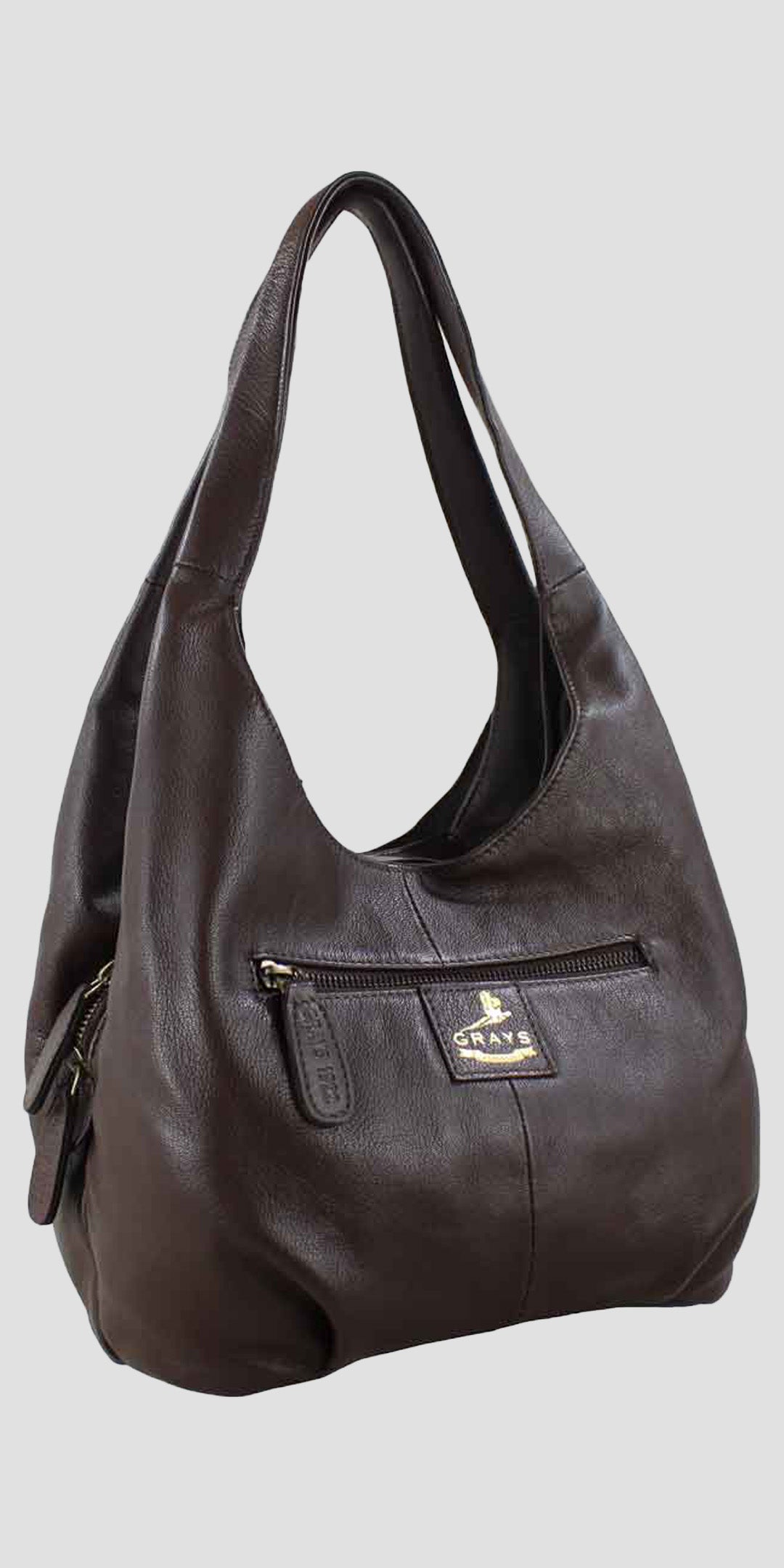 Grace Slouchy Snaffle Handbag in Brown