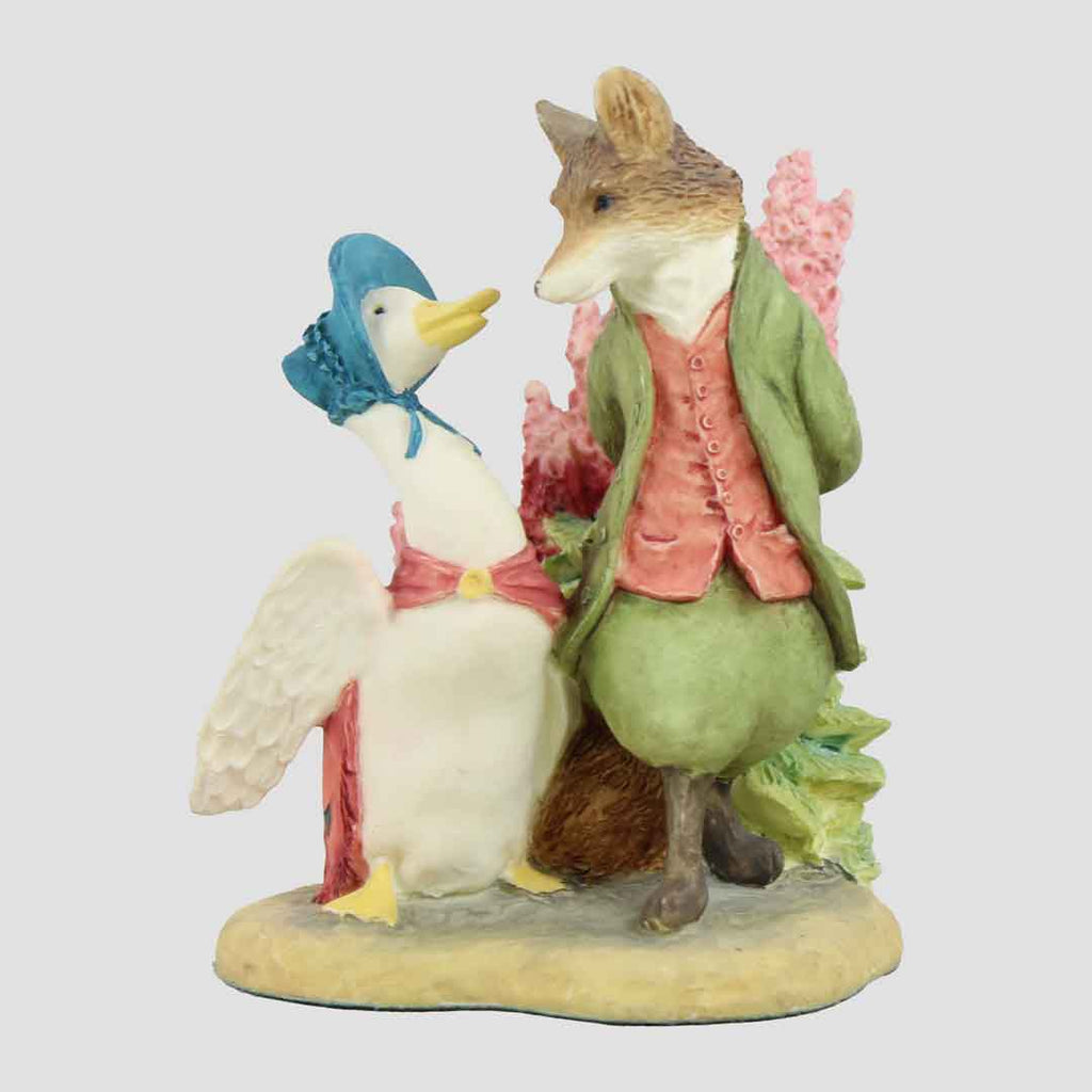 ピーターラビット★ 【Jemima Puddleduck Meets Foxy】 Jemima Puddle Duck And Foxy-Whiskered Gentleman Border Fine Arts
