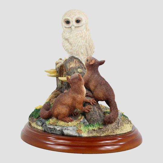 Curiosity Border Fine Arts Owlet And Squirrels