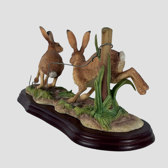 Running Hares By Border Fine Arts Studio