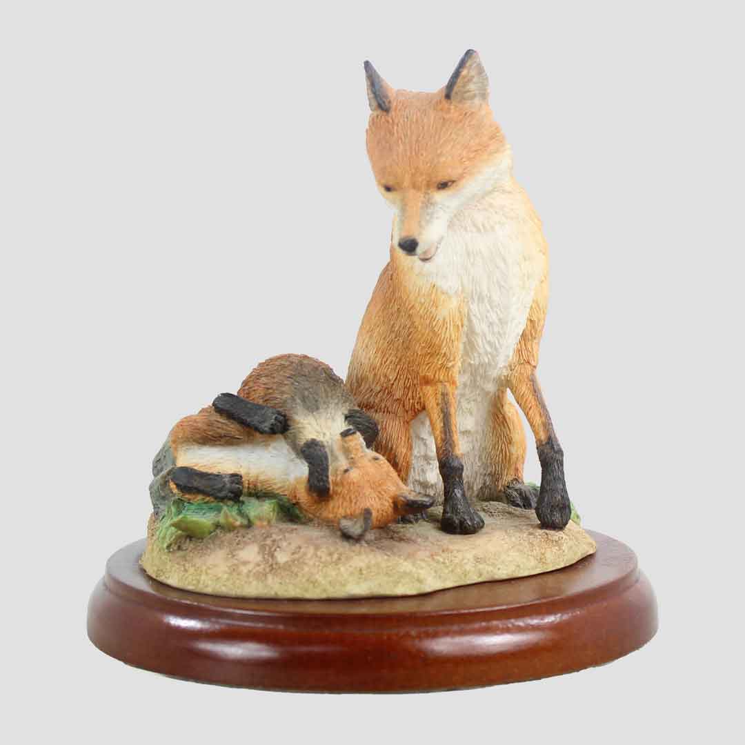 Vixen And Cubs Border Fine Arts Foxes