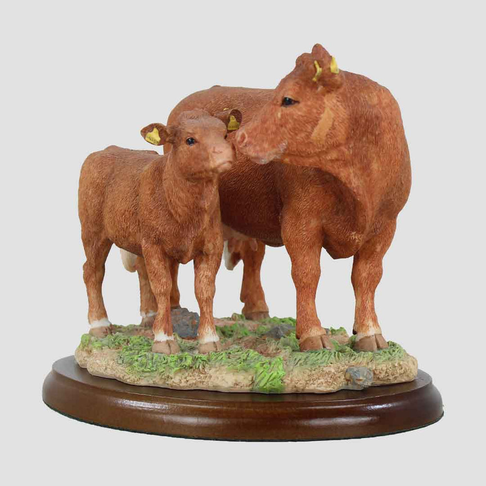 Limousin Cow And Calf Border Fine Arts
