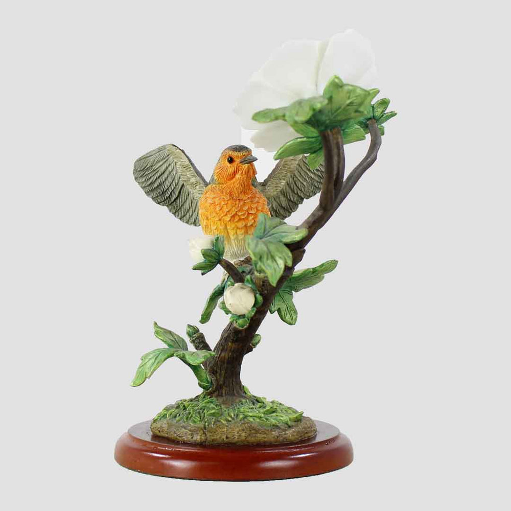 Robin And Flower Border Fine Arts Bird