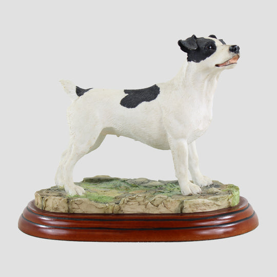 Jack Russell Terrier (Black and White) Standing Border Fine Arts Dog