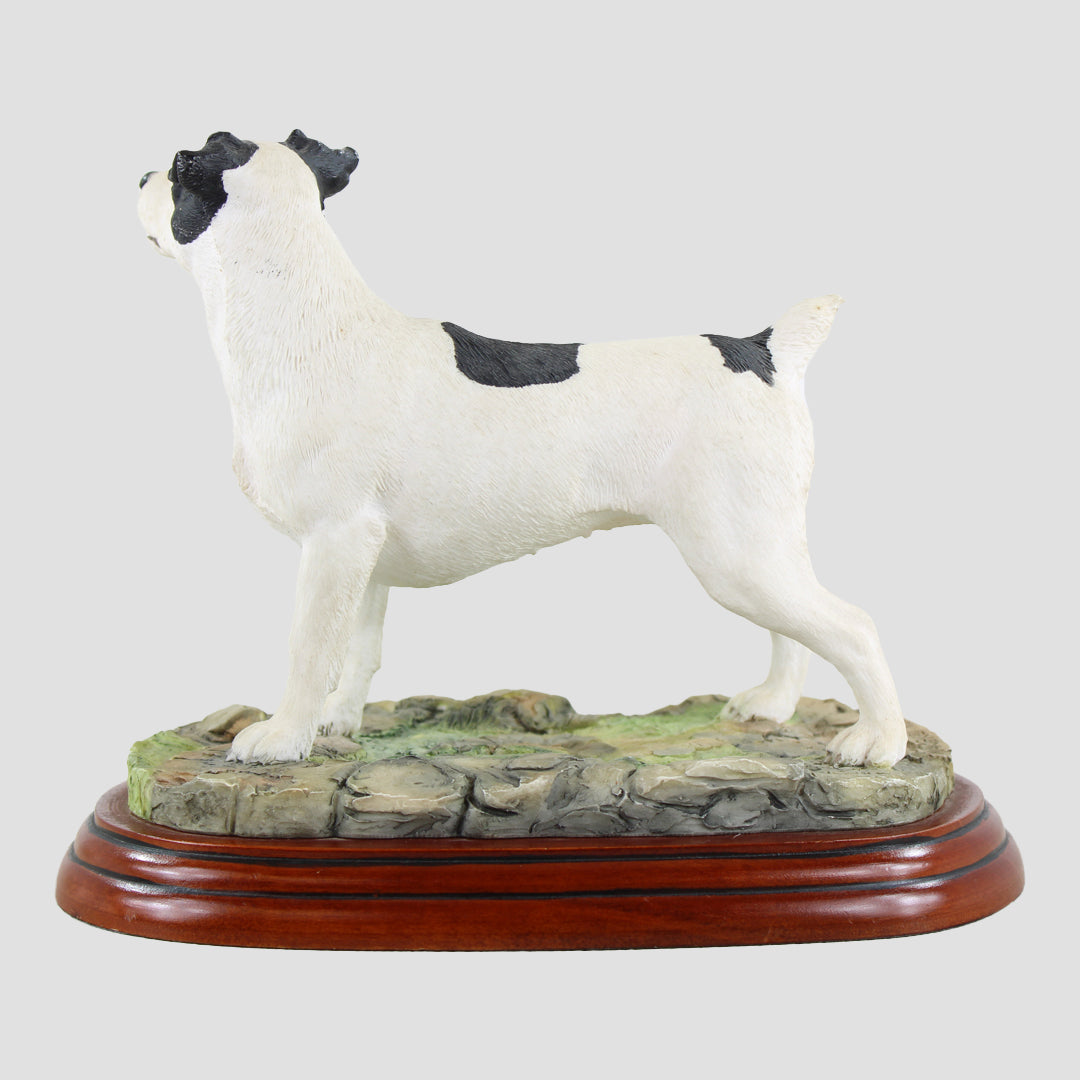 Jack Russell Terrier (Black and White) Standing Border Fine Arts Dog