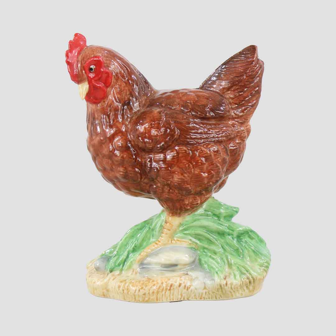 Rhode Island Red Chicken Border Fine Arts Pottery