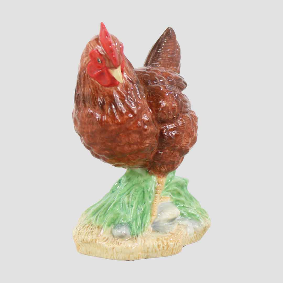 Rhode Island Red Chicken Border Fine Arts Pottery