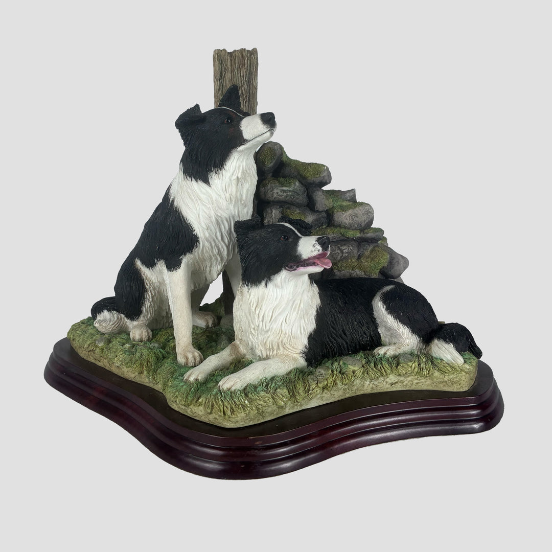 Ready and  Waiting Border Fine Arts Dog Model