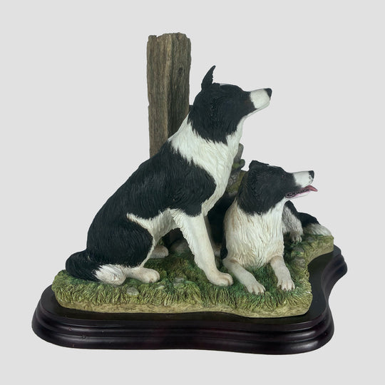 Ready and  Waiting Border Fine Arts Dog Model