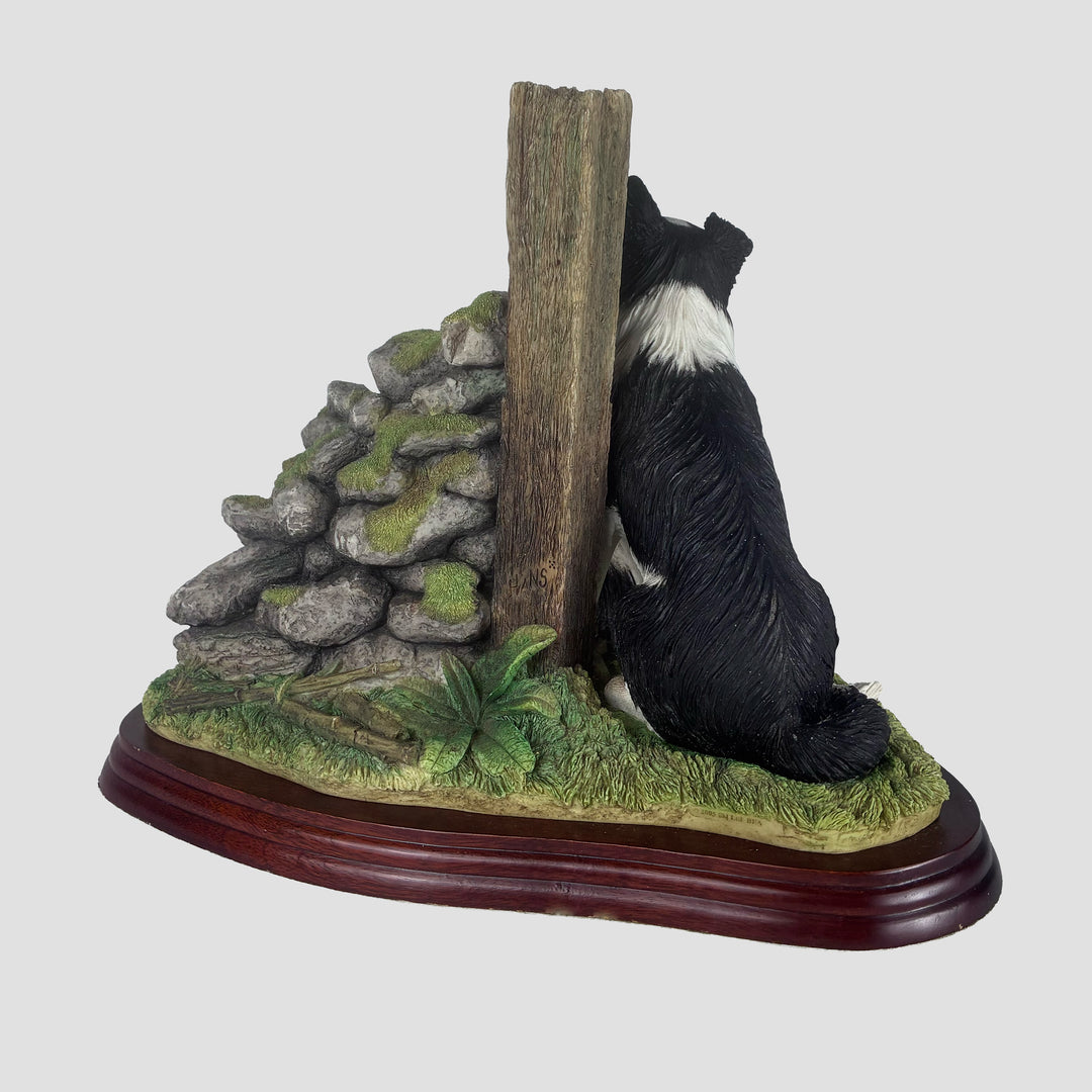 Ready and  Waiting Border Fine Arts Dog Model