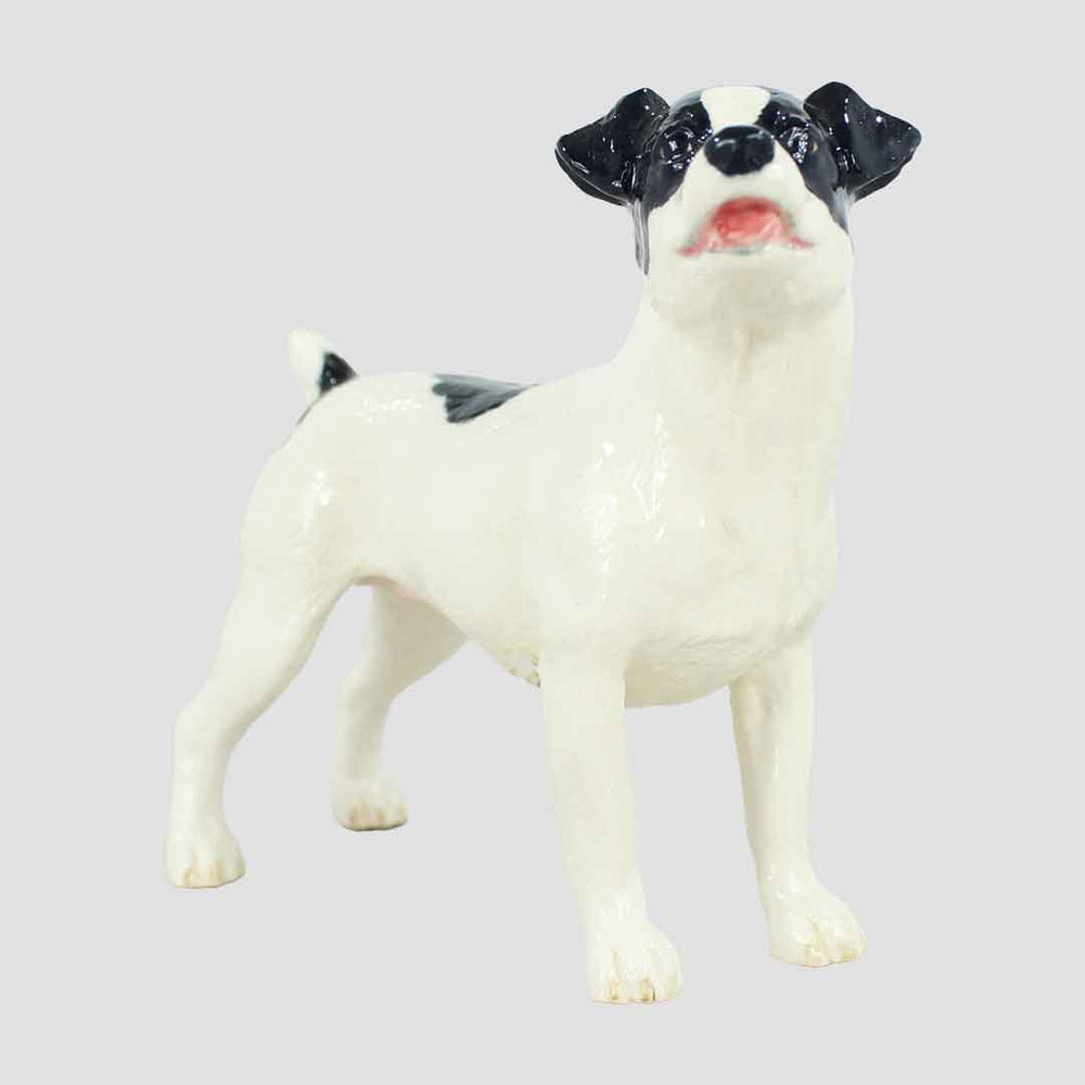 Jack Russell (Black and White) Border Fine Arts Pottery