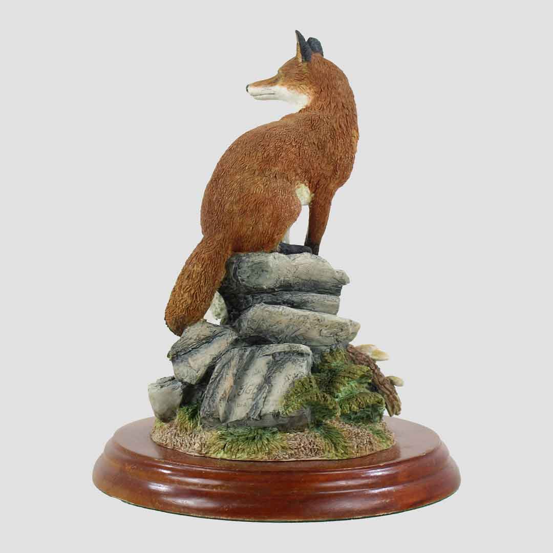 Fox On Rocks Border Fine Arts