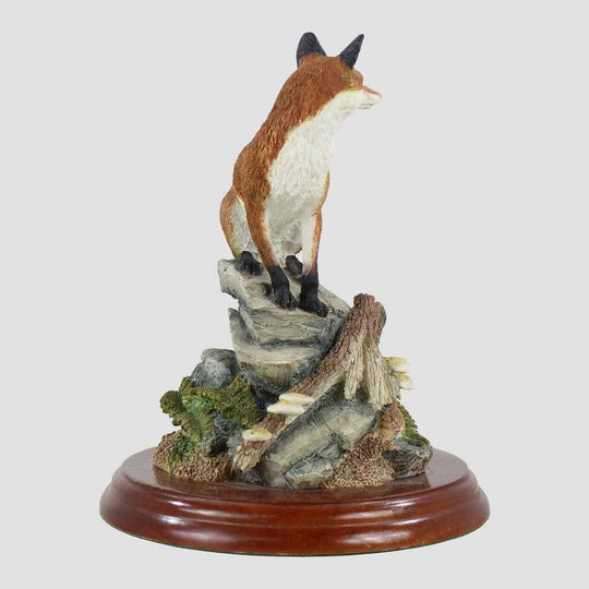 Fox On Rocks Border Fine Arts