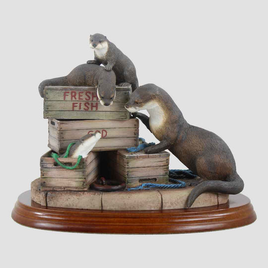 On The Quayside Border Fine Arts Otters